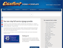 Tablet Screenshot of excellentsigns.com